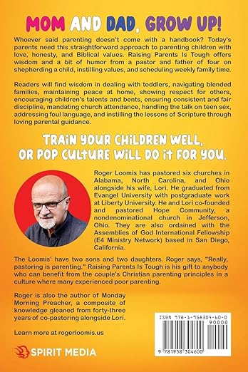 Raising Parents Is Tough back cover by Roger Loomis